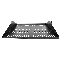 StarTech.com 2U Server Rack Shelf, Center Mounted Universal Vented Rackmount Cantilever Tray for 19