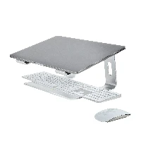 StarTech.com Laptop Stand for Desk, Supports 5kg/11lb, Aluminum, Silver, Ergonomic Laptop Riser, Portable Laptop Holder, Computer Stand for Macbook Air/Pro, Dell XPS, Lenovo, Notebook stand, Silver, Aluminium, 43.2 cm (17