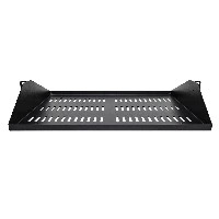 StarTech.com 2U Server Rack Shelf, Center Mounted Universal Vented Rackmount Cantilever Tray for 19