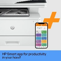 HP LaserJet Pro MFP 4102fdn Printer, Black and white, Printer for Small medium business, Print, copy, scan, fax, Instant Ink eligible Print from phone or tablet Automatic document feeder Two-sided printing, Laser, Mono printing, 1200 x 1200 DPI, Mono copying, A4, White