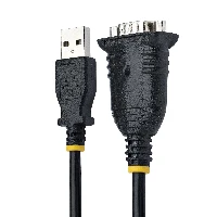 StarTech.com 3ft (1m) USB to Serial Cable, DB9 Male RS232 to USB Converter, Prolific IC, USB to Serial Adapter for PLC/Printer/Scanner/Switch, USB to COM Port Adapter, Windows/Mac, DB-9, USB Type-A, 0.91 m, Black