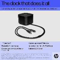 HP Thunderbolt Dock 280W G4 w/Combo Cable, Wired, Thunderbolt 4, Black, Kensington, 100 - 240 V, 50/60 Hz