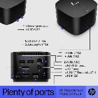 HP Thunderbolt Dock 280W G4 w/Combo Cable, Wired, Thunderbolt 4, Black, Kensington, 100 - 240 V, 50/60 Hz