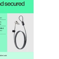 HP Nano Combination Cable Lock, 1.83 m, Combination lock, Stainless steel