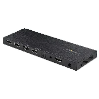 StarTech.com 4-Port HDMI Splitter, 4K 60Hz HDMI 2.0 Video, 4K HDMI Splitter w/ Built-in Scaler, HDMI Splitter 1 In 4 Out, 3.5mm/Optical Audio Port, HDMI Display/Output Splitter, HDMI, 4x HDMI, 2.0b, 3840 x 2160 pixels, Black, Metal