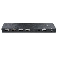 StarTech.com 4-Port HDMI Splitter, 4K 60Hz HDMI 2.0 Video, 4K HDMI Splitter w/ Built-in Scaler, HDMI Splitter 1 In 4 Out, 3.5mm/Optical Audio Port, HDMI Display/Output Splitter, HDMI, 4x HDMI, 2.0b, 3840 x 2160 pixels, Black, Metal