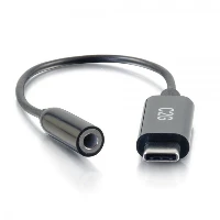 C2G 54426, Black, USB-C, 3.5 mm, 0.09 m, Male, Female