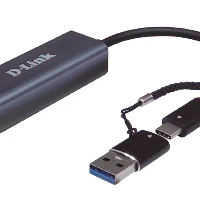 D-Link USB-C/USB to 2.5G Ethernet Adapter DUB-2315, Wired, USB Type-A/USB Type-C, Ethernet, 2500 Mbit/s, Black