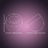 Philips Hue White and colour ambience Iris silver special edition, Smart table lamp, Silver, Bluetooth/Zigbee, LED, Non-changeable bulb(s), White