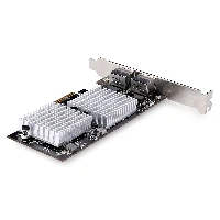 StarTech.com 2-Port 10GbE PCIe Network Adapter Card, Network Card for PCs/Servers, Six-Speed PCIe Ethernet Card with Jumbo Frame Support, NIC/LAN Interface Card, 10GBASE-T and NBASE-T, Internal, Wired, PCI Express, Ethernet, 10000 Mbit/s, Black