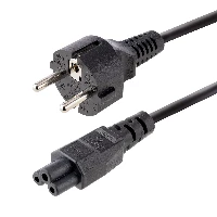 StarTech.com 3m (10ft) Laptop Power Cord, EU Schuko to C5, 2.5A 250V, 18AWG, Notebook / Laptop Replacement AC Cord, Power Brick Cord, Laptop Charger Cable, Clover Leaf/Mickey Mouse Power Cord, 3 m, CEE7/7, C5 coupler, H03VV-F, 250 V, 2.5 A