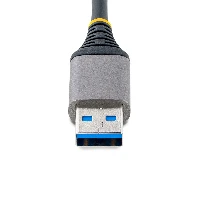 StarTech.com 4-Port USB Hub - USB 3.0 5Gbps, Bus Powered, USB-A to 4x USB-A Hub w/ Optional Auxiliary Power Input - Portable Desktop/Laptop USB Hub, 1ft/30cm Cable, USB Expansion Hub, USB 3.2 Gen 1 (3.1 Gen 1) Type-A, Micro-USB, USB 3.2 Gen 1 (3.1 Gen 1) Type-A, 5000 Mbit/s, Grey, Plastic, 0.3 m