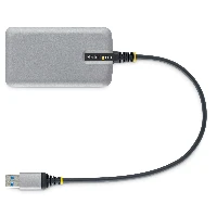 StarTech.com 4-Port USB Hub - USB 3.0 5Gbps, Bus Powered, USB-A to 4x USB-A Hub w/ Optional Auxiliary Power Input - Portable Desktop/Laptop USB Hub, 1ft/30cm Cable, USB Expansion Hub, USB 3.2 Gen 1 (3.1 Gen 1) Type-A, Micro-USB, USB 3.2 Gen 1 (3.1 Gen 1) Type-A, 5000 Mbit/s, Grey, Plastic, 0.3 m