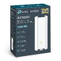 TP-Link AX3000 Indoor/Outdoor WiFi 6 Access Point, 1000 Mbit/s, 10,100,1000 Mbit/s, IEEE 802.11a, IEEE 802.11ac, IEEE 802.11ax, IEEE 802.11b, IEEE 802.11g, IEEE 802.11n, IEEE 802.1x,..., 10/100/1000Base-T(X), 250 user(s), Multi User MIMO
