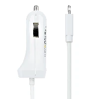 StarTech.com Lightning Car Charger with Coiled Cable, 1m Coiled Lightning Cable, 12W, White, 2 Port USB Car Charger Adapter for Phones and Tablets, Dual USB In Car iPhone Charger, Auto, Cigar lighter, 5 V, 1 m, White