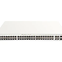 D-LINK DBS-2000-52MP, 104 Gbps, 77.4 Mpps, 48x 1G PoE RJ-45, 2x 1G SFP/RJ-45, 700MHz, 256MB DDR3, 440x430x4