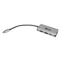 EATON USB-C Multiport Adapter - 4K HDMI, USB-A, GbE, 100W PD Charging, HDCP, Gray
 Tripp Lite U444-06N-H4