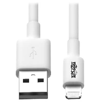 EATON USB-A to Lightning Sync/Charge Cable, MFi Certified - White, M/M, USB 2.0, 3 ft. (0.91 m)

 Tripp Li