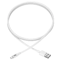 EATON USB-A to Lightning Sync/Charge Cable, MFi Certified - White, M/M, USB 2.0, 3 ft. (0.91 m)

 Tripp Li