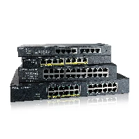 ZYXEL GS1915-24EP, 24-port GbE, 12 port PoE, 130 Watt 802.3at, rackmount, fanless, Smart hybrid mode Switc