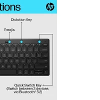 HP 355 Compact Multi-Device Bluetooth Keyboard HP 355 Compact Multi-Device Bluetooth Keyboard. Device