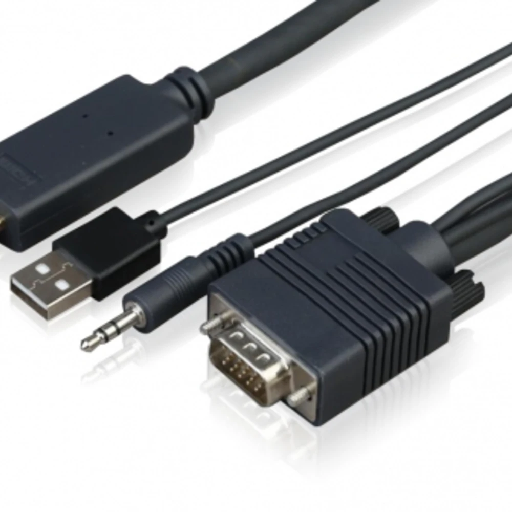 Sony CAB-VGAHDMI1, 1 m, VGA/3.5 mm, HDMI, Male, Male, Black