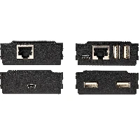 StarTech.com 4-Port USB 2.0 Extender Hub over Single CAT5e/CAT6 Ethernet Cable (RJ45) - 330ft (100m) - USB Extender Hub Adapter Kit - Metal Housing - Externally Powered - 480 Mbps, 60 mm, 100 mm, 22 mm, 143 g, 235 mm, 153 mm