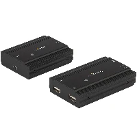 StarTech.com 4-Port USB 2.0 Extender Hub over Single CAT5e/CAT6 Ethernet Cable (RJ45) - 330ft (100m) - USB Extender Hub Adapter Kit - Metal Housing - Externally Powered - 480 Mbps, 60 mm, 100 mm, 22 mm, 143 g, 235 mm, 153 mm