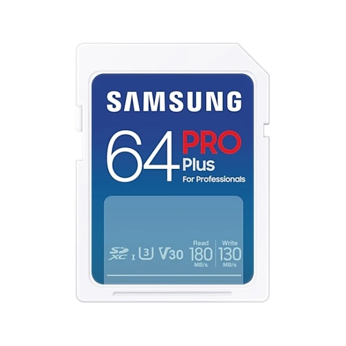 Samsung MB-SD64S/EU, 64 GB, SD, Class 3, UHS-I, 180 MB/s, 130 MB/s