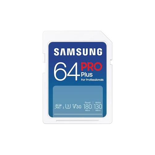 Samsung MB-SD64S/EU, 64 GB, SD, Class 3, UHS-I, 180 MB/s, 130 MB/s