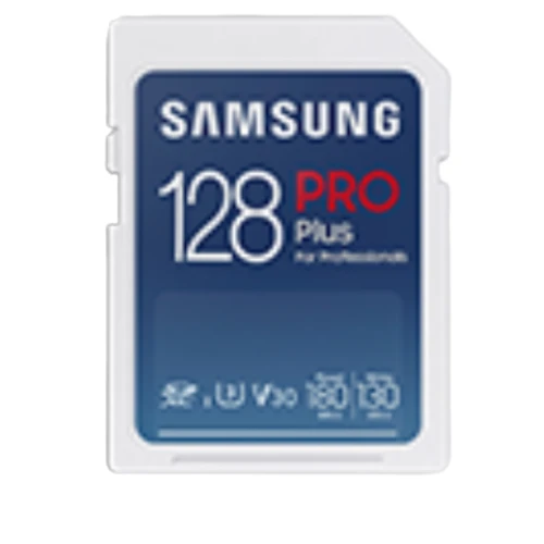 Samsung PRO Plus MB-SD128S, 128 GB, SDXC, Class 10, UHS-I, 180 MB/s, 130 MB/s
