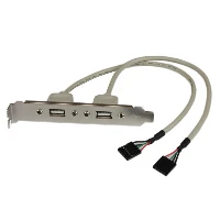 StarTech.com 2 Port USB A Female Slot Plate Adapter, 2 x IDC, 2 x USB A, 0.286 m, Silver