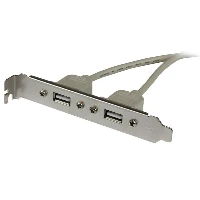 StarTech.com 2 Port USB A Female Slot Plate Adapter, 2 x IDC, 2 x USB A, 0.286 m, Silver