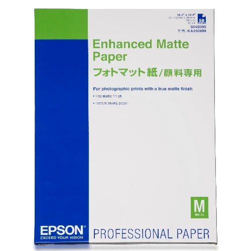 Epson Enhanced Matte Paper, DIN A2, 192g/m, 50 Sheets, 42 cm, Matt, 260 m, 192 g/m