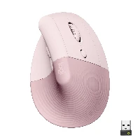 Lift Vertical Ergonomic Mouse 

 Logitech Lift Vertical Ergonomic Mouse. Form factor: Right-hand, Vertical design. Movement detection technology: Optical, Device interface: RF Wireless + Bluetooth, Movement resolution: 4000 DPI, Buttons type: Pressed buttons, Buttons quantity: 4, Scroll type: Wheel. Power source: Batteries. Product colour: Pink

 Raise your hand into comfort. Realign into a more natural posture. And relax into focus, all day long with Lift Vertical Ergonomic Mouse — a great fit 
