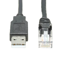 USB-A to RJ45 Rollover Console Cable (M/M) - Cisco Compatible, 250 Kbps, 10 ft. (3.05 m), Black
 Tripp Lite U009-010-RJ45-X USB-A to RJ45 Rollover Console Cable (M/M) - Cisco Compatible, 250 Kbps, 10 ft. (3.05 m), Black. Cable length: 3.05 m, Connector 1: RJ-45, Connector 2: USB 2.0 Type-A
 Program, reset or reboot a serial-based Cisco switch, firewall, router or modem through its console port
 <b>Ideal for IT Pros Who Need a Connection Between Computer and Cisco Console Device</b><br>
This r