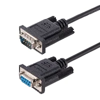 StarTech.com 3m RS232 Serial Null Modem Cable, Crossover Serial Cable w/Al-Mylar Shielding, DB9 Serial COM Port Cable Female to Male, Compatible w/DTE Devices, Black, F/M, Black, 3 m, DB-9, DB-9, Male, Female