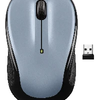 Logitech M325s, Ambidextrous, Optical, RF Wireless, 1000 DPI, Black, Grey