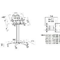PUBLIC DISPLAY STAND 110 TILT   TABLE SILVER