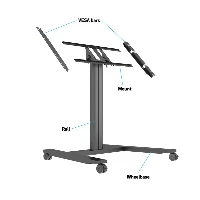 CARRELLO INCLINABILE 0/90 GRADI VESA 600400