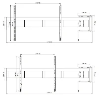 STAFFA TOP A BANDIERA VESA 800600   BLACK