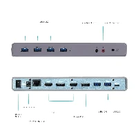 USB 3.0 USB-C UNIVERSAL DUAL DISPLAY DOCK. STATION