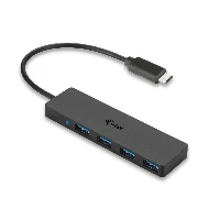 USB 3.1 TYPE C SLIM HUB 4 PORT PASSIVE - BLACK