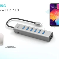 I-TEC USB-C CHARGING METAL HUB 7 PORT