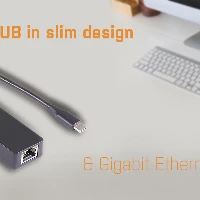 USB 3.1 TYPE C SLIM HUB 3 PORT WITH ETHERNET