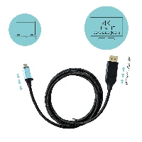 USB-C DISPLAYPORT CABLE ADAPTER 4K / 60 HZ 150CM