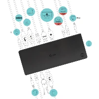 USB-C/THUNDERBOLT KVM DOCKING STATION DUAL DISPLAY