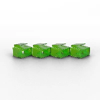 BLOCCA PORTE RJ45 VERDE, 10 PEZZI + 1 CHIAVE