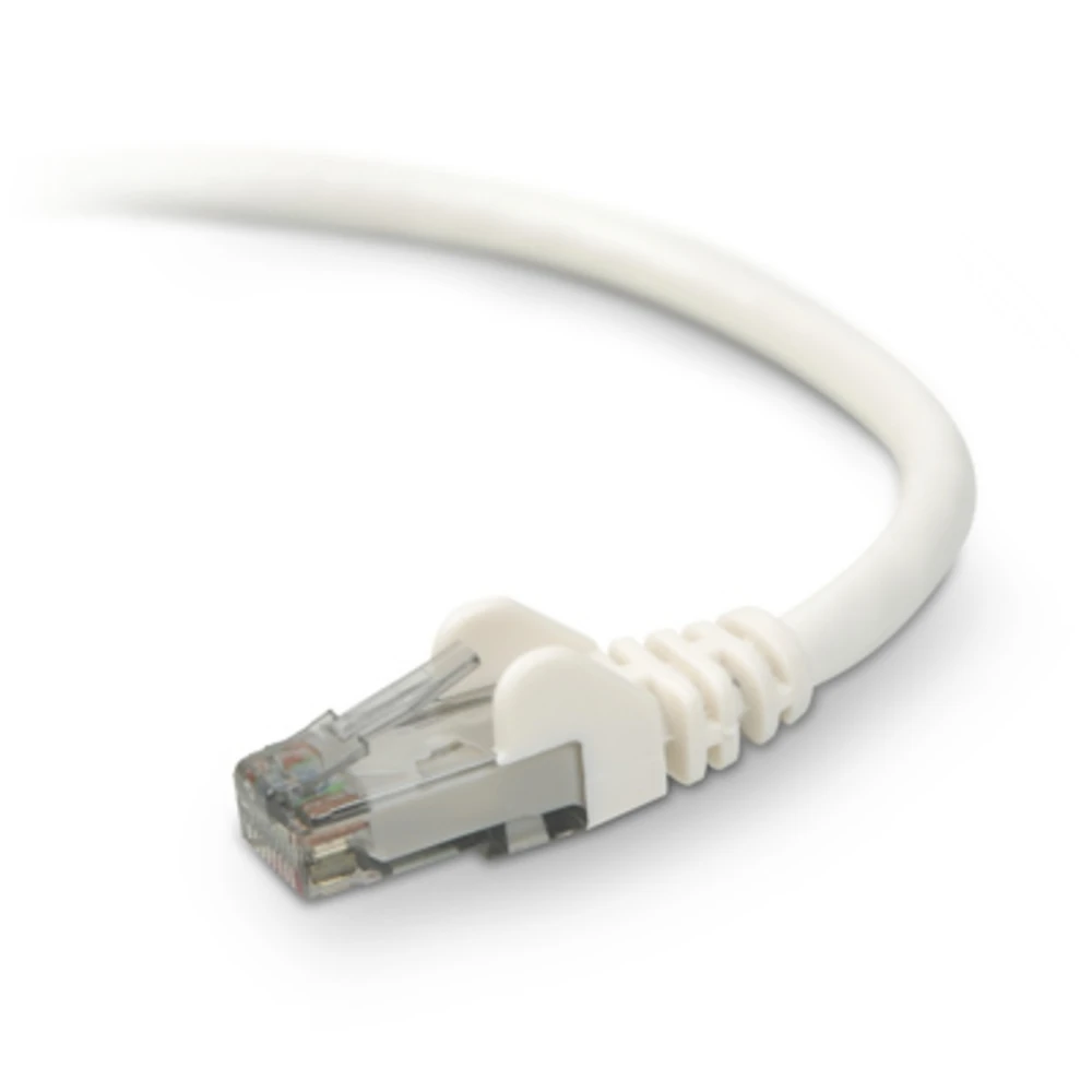 CAVO DI RETE CAT6 CON ALETTE PROTEZIONE BIANCO 2M