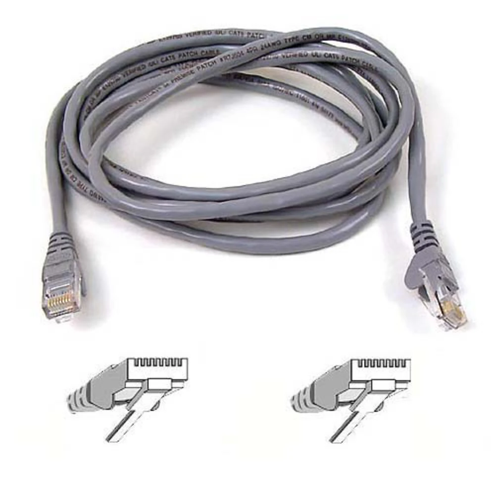 CAVO DI RETE CAT6 CON ALETTE DI PROT.NE GRIGIO 10M